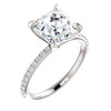 The Charlene Ring Series - Eternal Moissanite 2.20CT Asscher Cut Engagement Ring With Diamond Accents - VIDEO BELOW