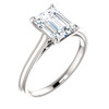 Custom Listing For Kim - Eternal Moissanite 8x6 Emerald Cut Center In our Infinity Solitiare.