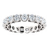 3mm Prong Set Eternity Band - 14K White Gold Eternal Moissanite 2.25CTW Round Brilliant Cut 