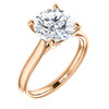 The Amira Ring Series - Eternal Moissanite 3CT Round Diamond Cut Center Catherdral Engagement Ring