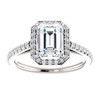The Jackie Ring Series - Eternal Moissanite 1.75CT Emerald Cut Engagement Ring