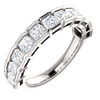 14K Eternal Moissanite 1.50CTW Asscher Cut Half Eternity Band - EF Color