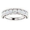 14K Eternal Moissanite 1.50CTW Asscher Cut Half Eternity Band - EF Color