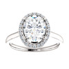 The Lila Ring Series - Eternal  Moissanite 2.10CT Center Oval Cut EF Color with Diamond Halo 