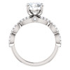 The Aurora Ring Series - Eternal Moissanite 2CT Center Round "Diamond Cut" Engagement Ring