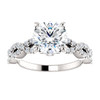 The Aurora Ring Series - Eternal Moissanite 2CT Center Round "Diamond Cut" Engagement Ring