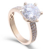 The Laruen Ring Series - Eternal Moissanite 3CT Center Round Brilliant Cut Engagement Ring