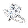The Tempest Ring Series - Eternal Moissanite 3.57CT Center Pear Cut Engagement Ring