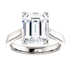 The Julia Ring Series - Eternal Moissanite 2.45CT Emerald Cut Engagement Cathedral Style Solitaire Ring - VIDEO BELOW