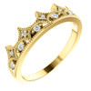 14K White, Rose or Yellow Gold Stackable Diamond Crown Ring!