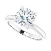 Continuum Silver Solitaire - Eternal Moissanite Round Cut Engagement Ring