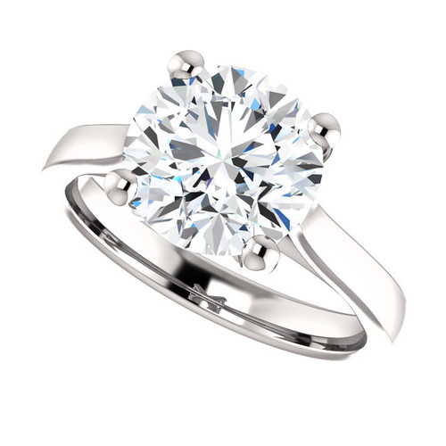 The Julia Ring Series - Eternal Moissanite 3CT Round Brilliant Cut Engagement Cathedral Style Solitaire Ring - VIDEO BELOW