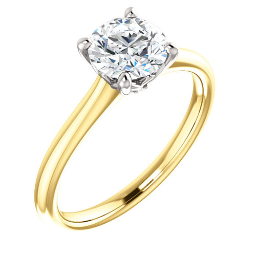 The Jasper Ring Series - Forever One Hearts & Arrows DEF Moissanite 1CT Round Cut Solitaire Engagement Ring