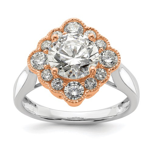 The Azalea Ring - Eternal Moissanite Round Cut Engagement Ring