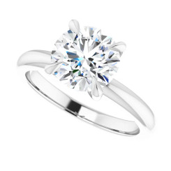 Continuum Silver Solitaire - Eternal Moissanite Round Cut Engagement Ring