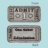 Admit 1, Admission, Pewter Ticket, Cynthia Webb Designs, Fine Pewter, Handcrafted in the USA