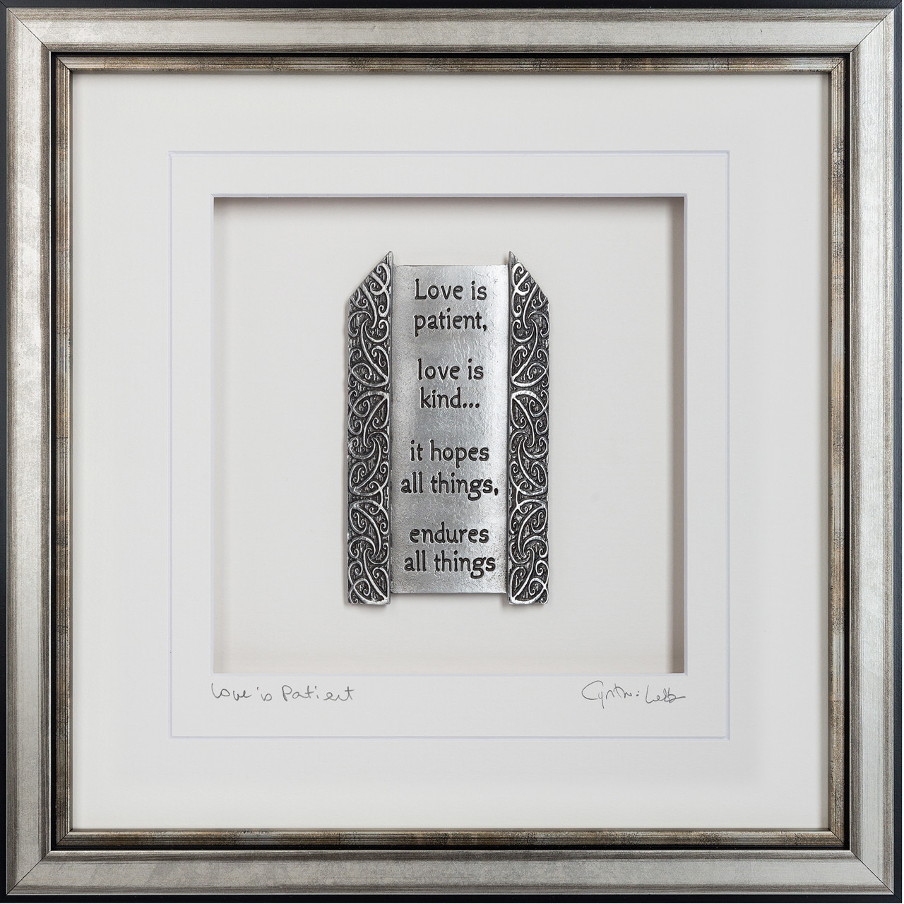 love is patient photo frame