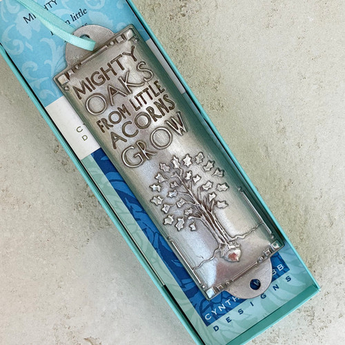 Mighty Oaks, Child Room Blessing, Hand, Mezuzah cover, Baby, Baptism Christening gift, Cynthia Webb Designs, Fine Pewter, Handcrafted in the USA