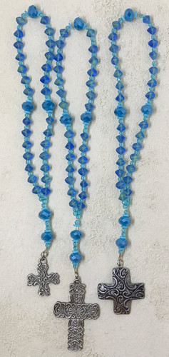 Sea Blue/Green Frosted Glass Option for Prayer Beads, Cynthia Webb Designs