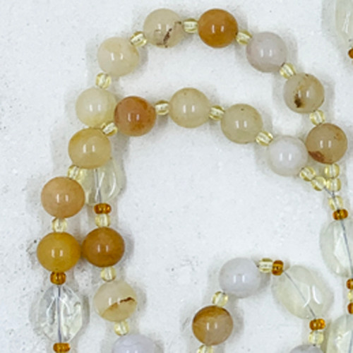 Bead Option: Stone - Lg Pale Agate, for Large Crosses