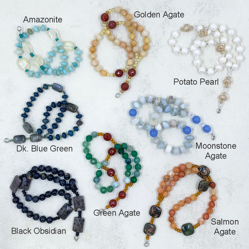 Prayer Bead Stone Options Cynthia Webb Designs, Handcrafted in the USA
