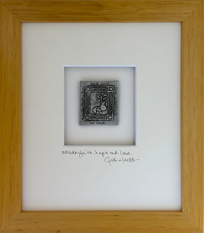 Celtic Heart, Maple Frame  7x8 inches| Cynthia Webb Designs | Fine Pewter, Handcrafted in the USA