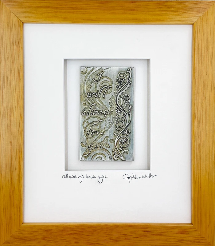 Always Love You, Maple Frame  7x8 inches| Cynthia Webb Designs | Fine Pewter, Handcrafted in the USA