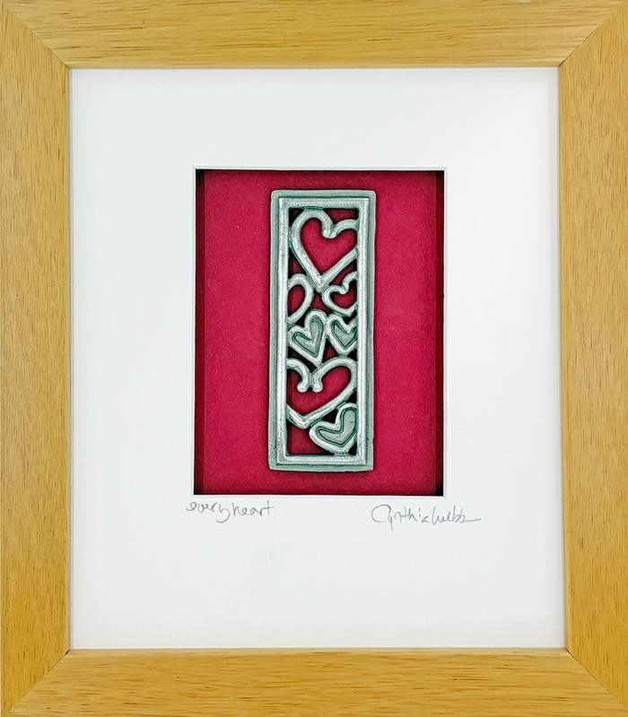 Every Heart, Maple Frame  7x8 inches| Cynthia Webb Designs | Fine Pewter, Handcrafted in the USA