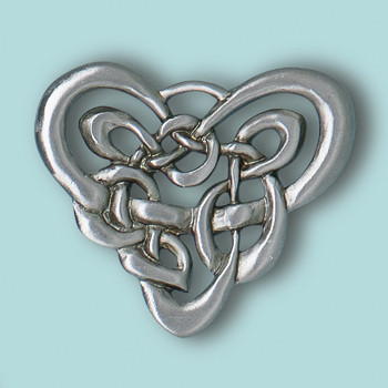 Celtic Heart Ornament Pewter | Cynthia Webb Designs