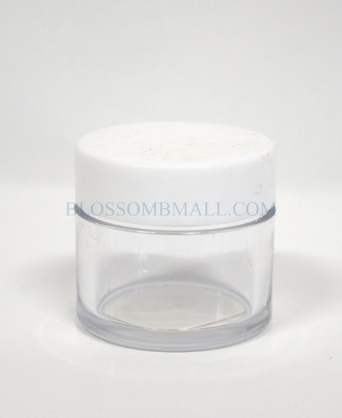 Empty Plastic Jar (1oz) - White Cap