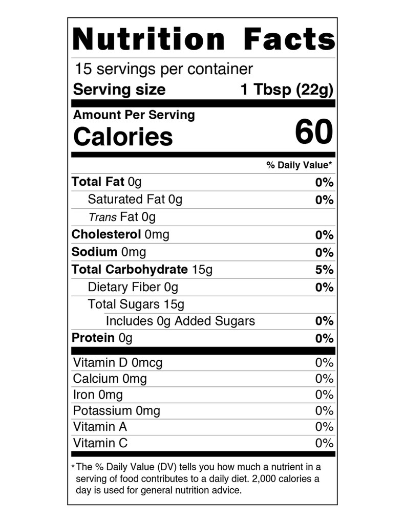 Lemon Fig Jam Nutrition Facts