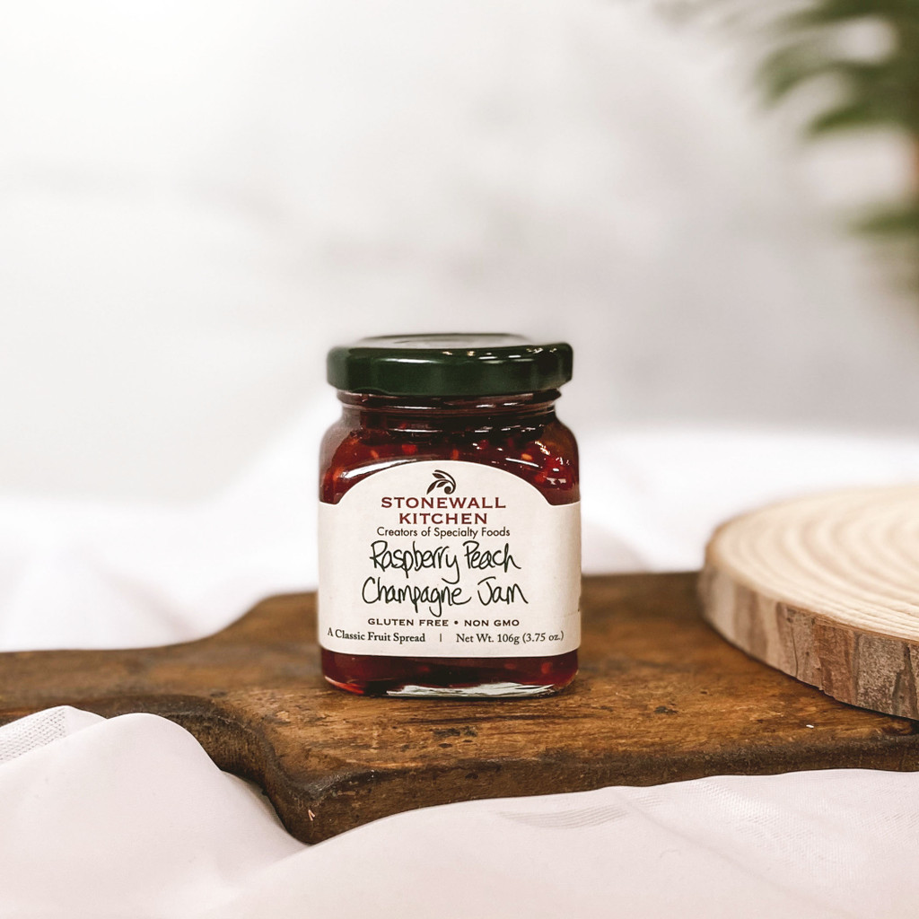 Mini Raspberry Peach Champagne Jam