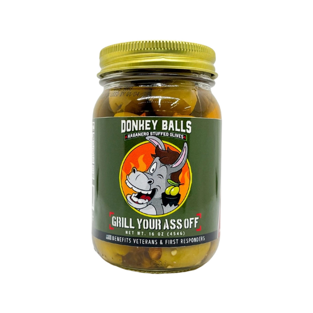 Donkey Balls Habanero Olives