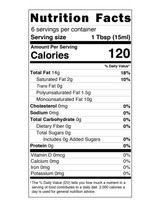 Millers Blend Extra Virgin Olive Oil 100ml Nutrition Facts