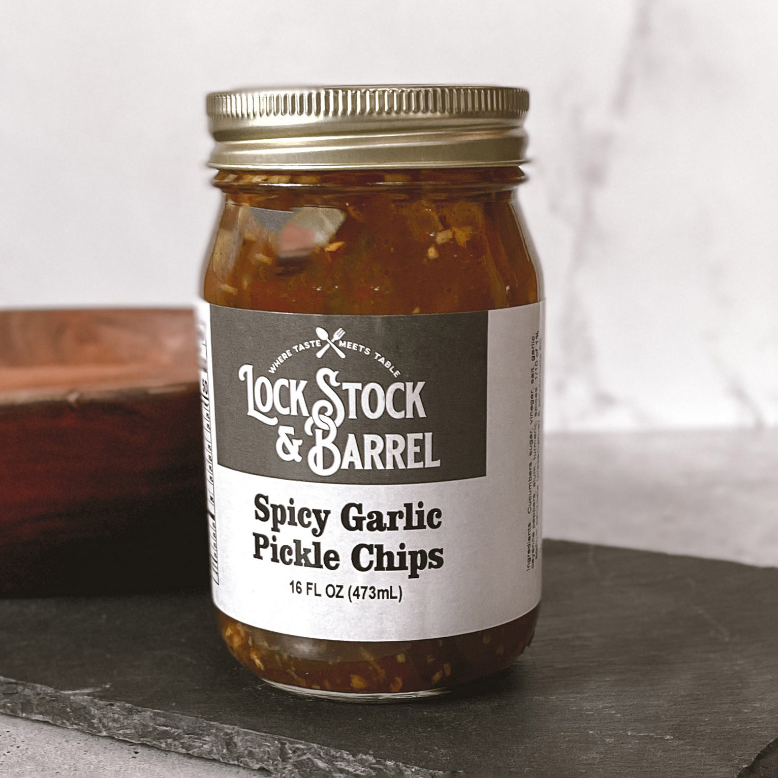 Spicy Garlic Pickle Chips Lock, Stock & Barrel