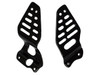 Heel Guards in Glossy Twill Weave Carbon Fiber for Yamaha R6 2017+