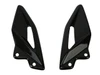 Heel Guards in Glossy Plain Weave Carbon Fiber for Triumph Street Triple 765 R, S, RS 2017+