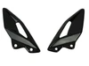 Heel Guards in Glossy Plain Weave Carbon Fiber for Triumph Street Triple 765 R, S, RS 2017+