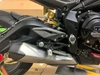 Installed Heel Guards in Matte Twill Weave Carbon Fiber for Triumph Street Triple 765 R, S, RS 2017+