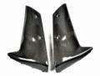 Front Fender Sides for Kawasaki ZX6R 05-06 in Glossy Plain Weave Carbon Fiber