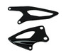 Heel Guards in Glossy Twill Weave Carbon Fiber for Yamaha R1 2015+