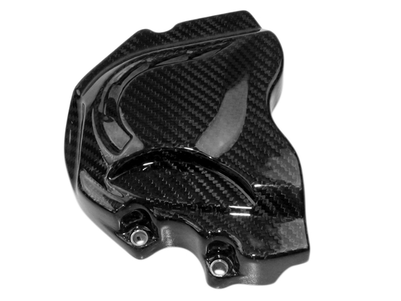 Front Sprocket Cover in Glossy Twill Weave Carbon Fiber for Kawasaki ZX10R 11-15