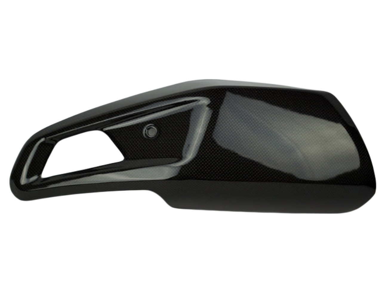 Exhaust Shield in Glossy Plain Weave Carbon Fiber for KTM 1290 Super Adventure