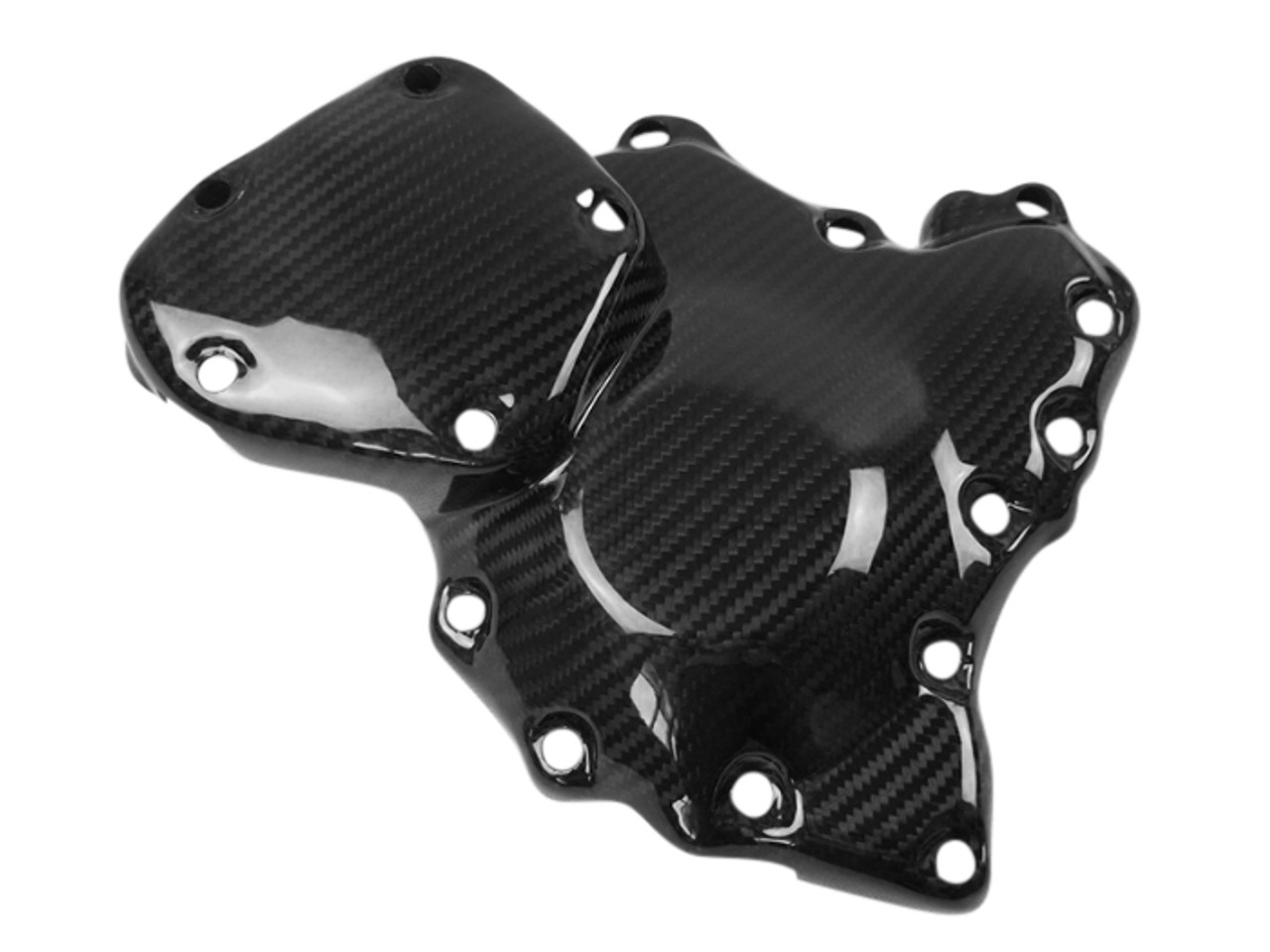 Stator Cover in Glossy Twill Weave Carbon Fiber for Triumph Speed Triple 1050R 2016+