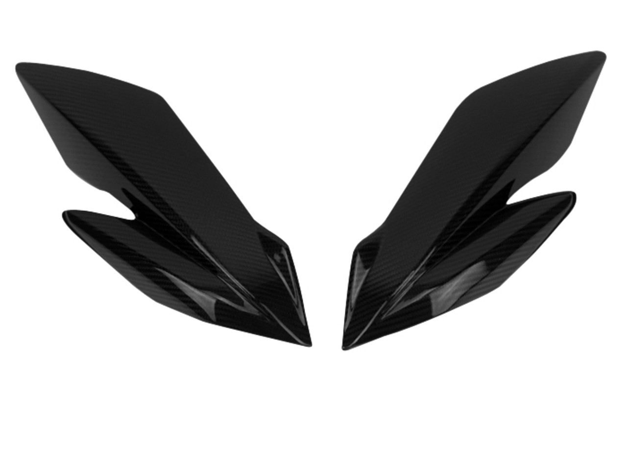 Upper Side Panels in Glossy Twill Weave Carbon Fiber for Suzuki GSX-S750 2018+