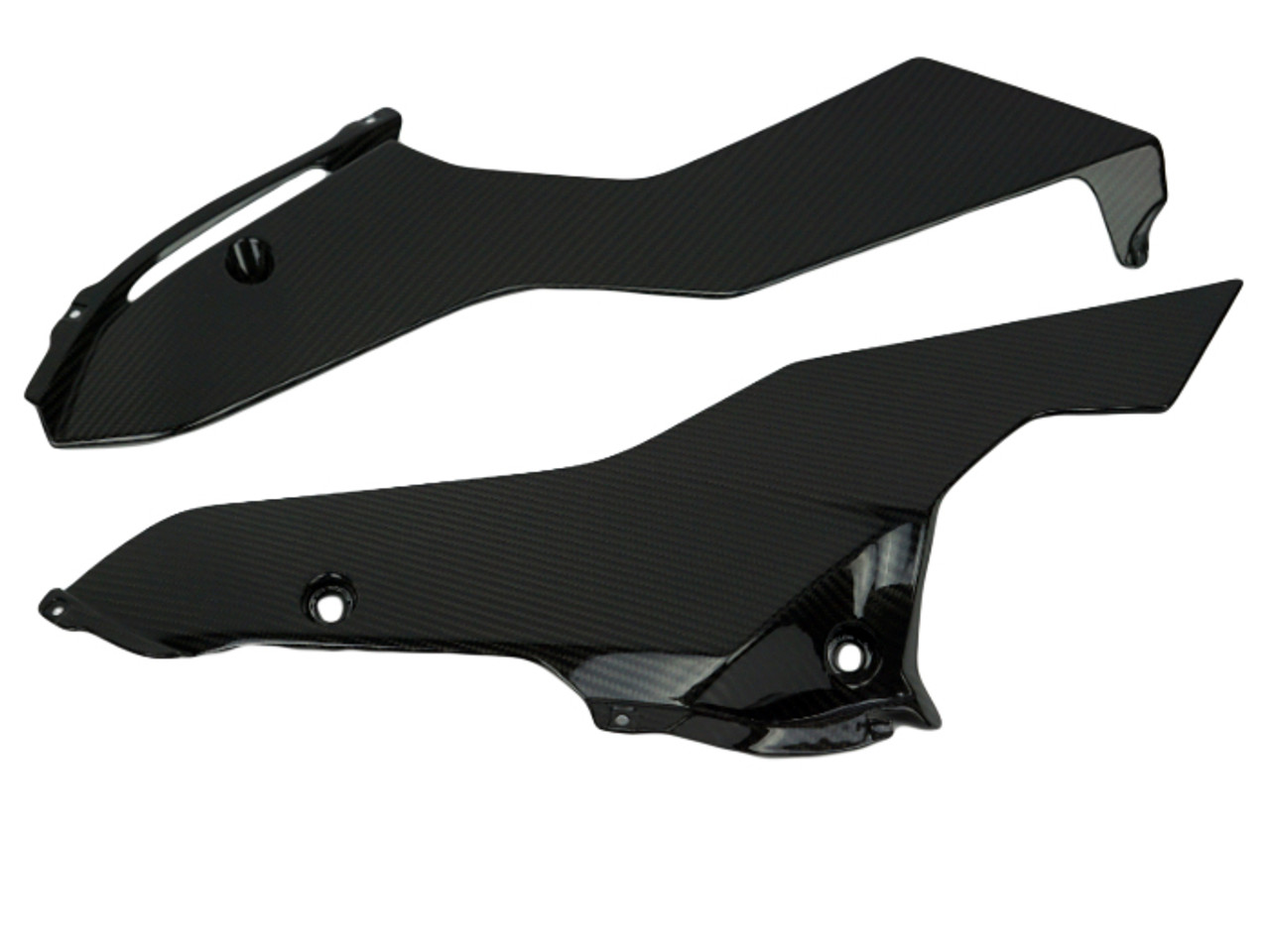 Belly Pan in Glossy Twill Weave Carbon Fiber for Yamaha R6 2017+