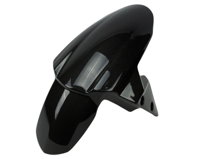 Front Fender in Glossy Plain Weave Carbon Fiber for Triumph Street Triple 765 R,S 2017+