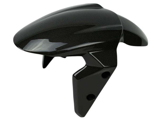 Front Fender in Glossy Plain Weave Carbon Fiber for Triumph Street Triple 765 R,S 2017+