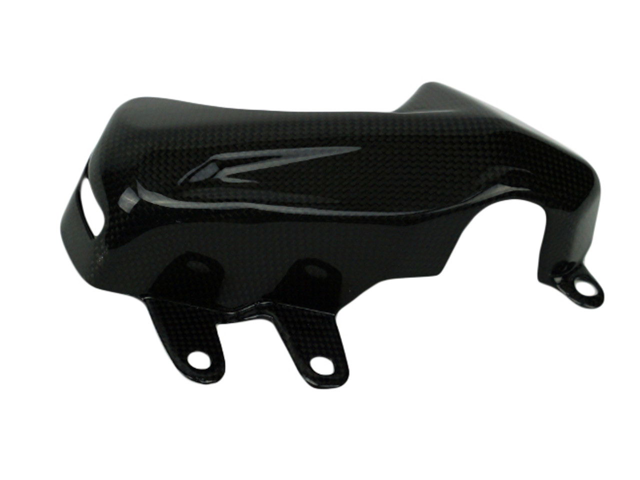 Fluid Tank Cover in Glossy Plain Weave Carbon Fiber for Triumph Street Triple 765 R,S 2017+