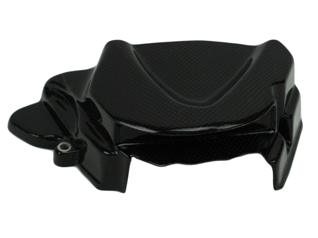 Sprocket Cover in Glossy Plain weave Carbon Fiber for Triumph Street Triple  2013+